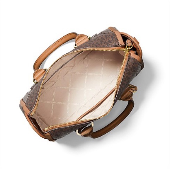 MICHAEL KORS Carine Satchel Crossbody Coated Canvas Leather Bag - Picture 7 of 10